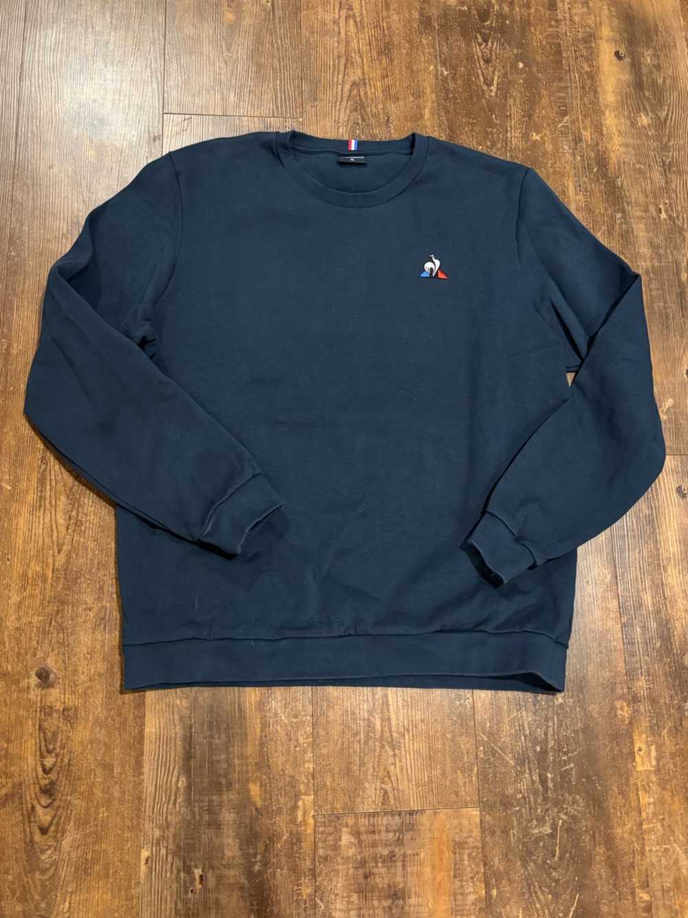 Le Coq Sportif Navy Pullover with Subtle Tricolor Emblem